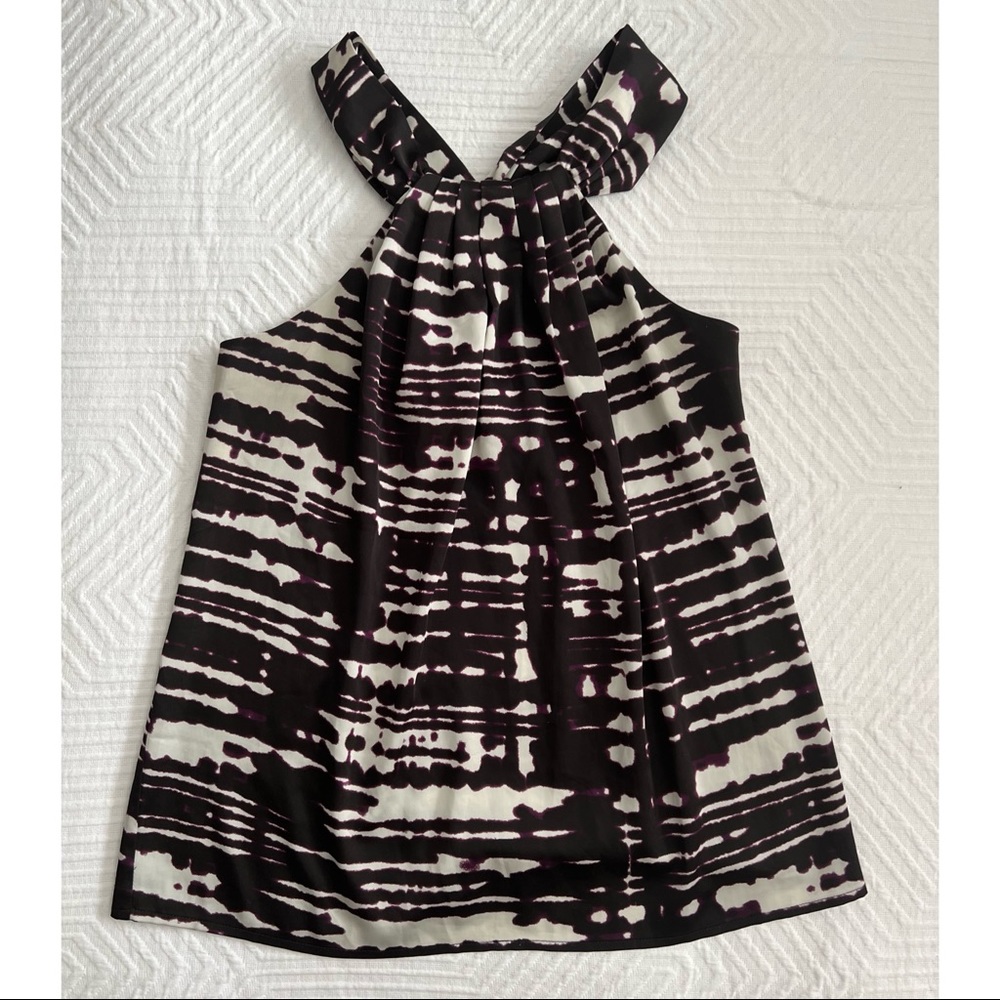 Ann Taylor - XS - Silk Halter Blouse with back twist detail